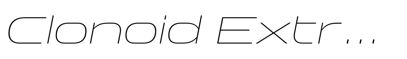 Clonoid ExtraLight Italic